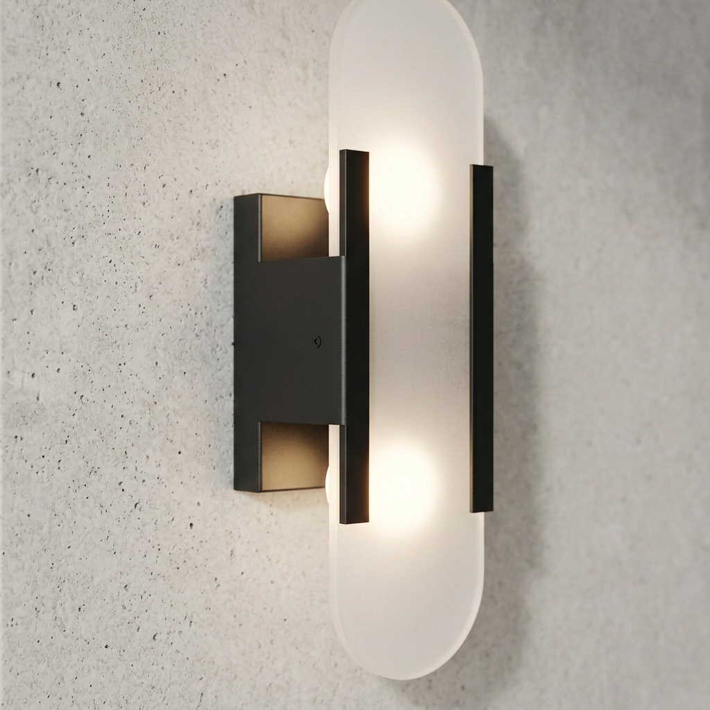 Elara Haus Modern Alabaster Wall Sconce