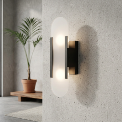 Elara Haus Modern Alabaster Wall Sconce