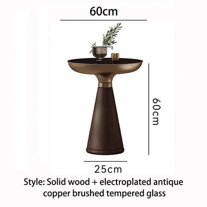 Solvaynne - Nordic Round Wooden Coffee Table Luxury Design 2