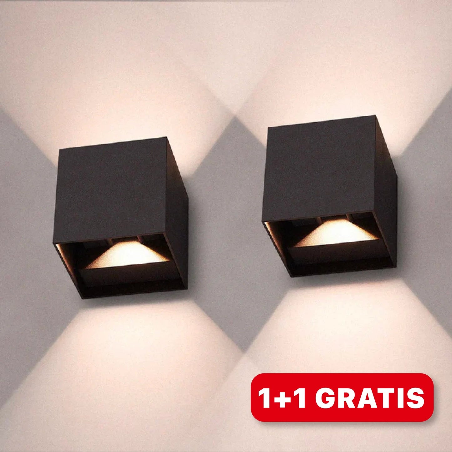 Modern LED cube-shaped wall lamp – two-way wall lighting 0