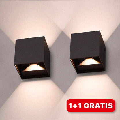 Modern LED cube-shaped wall lamp – two-way wall lighting 0