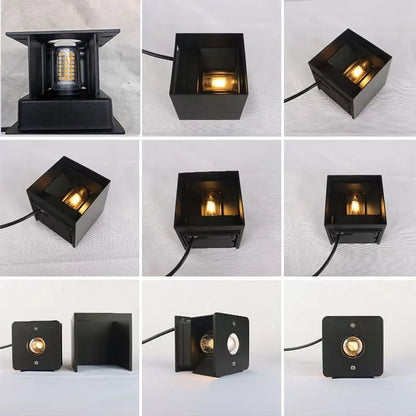 Modern LED cube-shaped wall lamp – two-way wall lighting 5