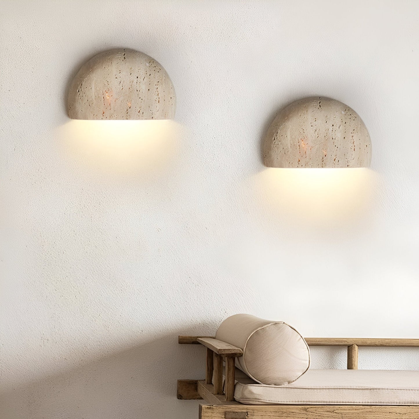 Medieval Style Travertine Stone Wall Light 5