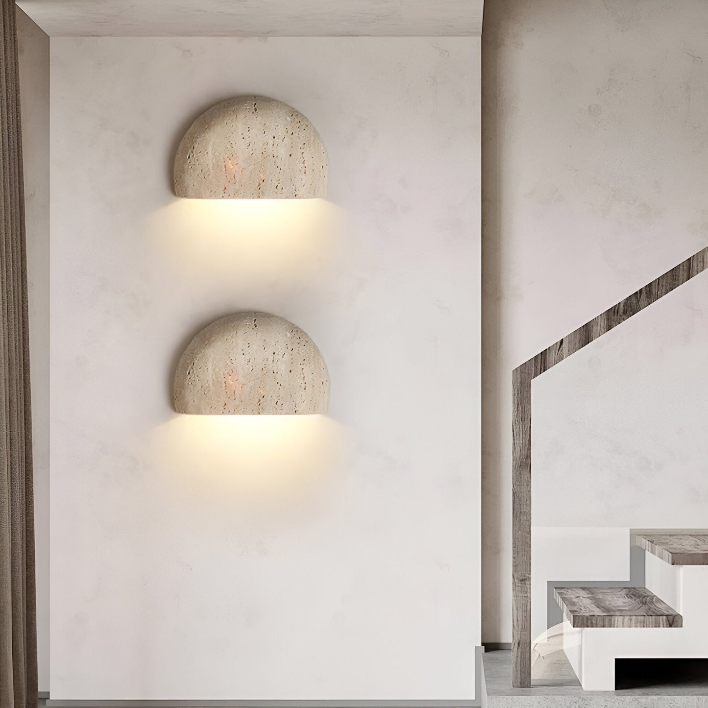 Medieval Style Travertine Stone Wall Light 6
