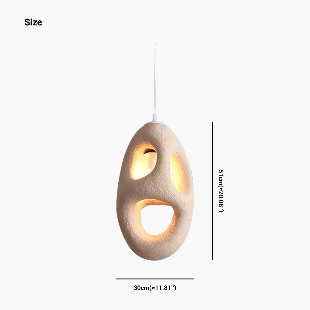 Pendant Light Japanese Wabi-Sabi Cream Beige 7