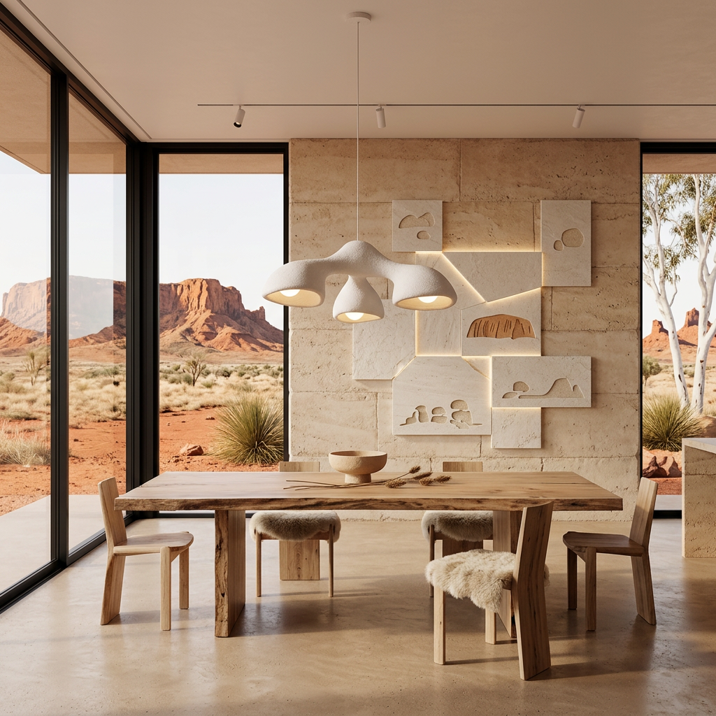 Elara Haus Modern Arid Constellation – Minimalist Stone-Textured Multi-Pod Light