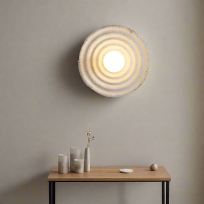 Wabi-Sabi Resin Round Circle Wall Light 8