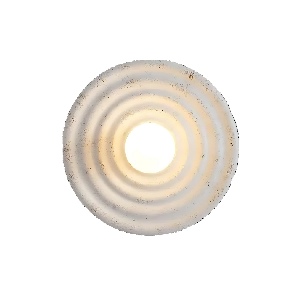 Wabi-Sabi Resin Round Circle Wall Light 0