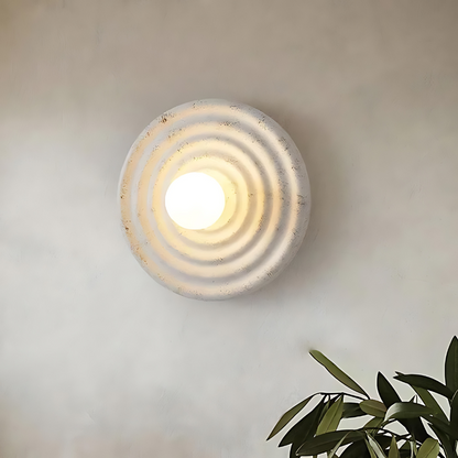 Wabi-Sabi Resin Round Circle Wall Light 1