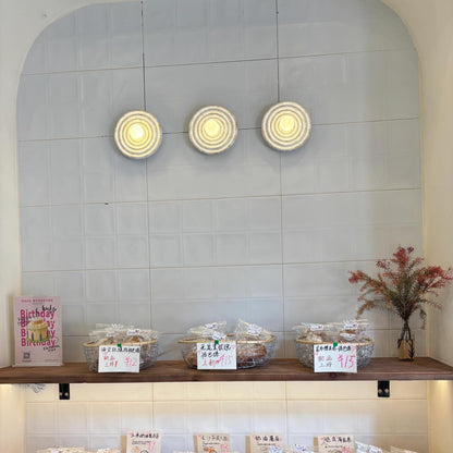 Wabi-Sabi Resin Round Circle Wall Light 2
