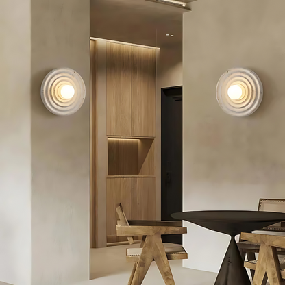 Wabi-Sabi Resin Round Circle Wall Light 4