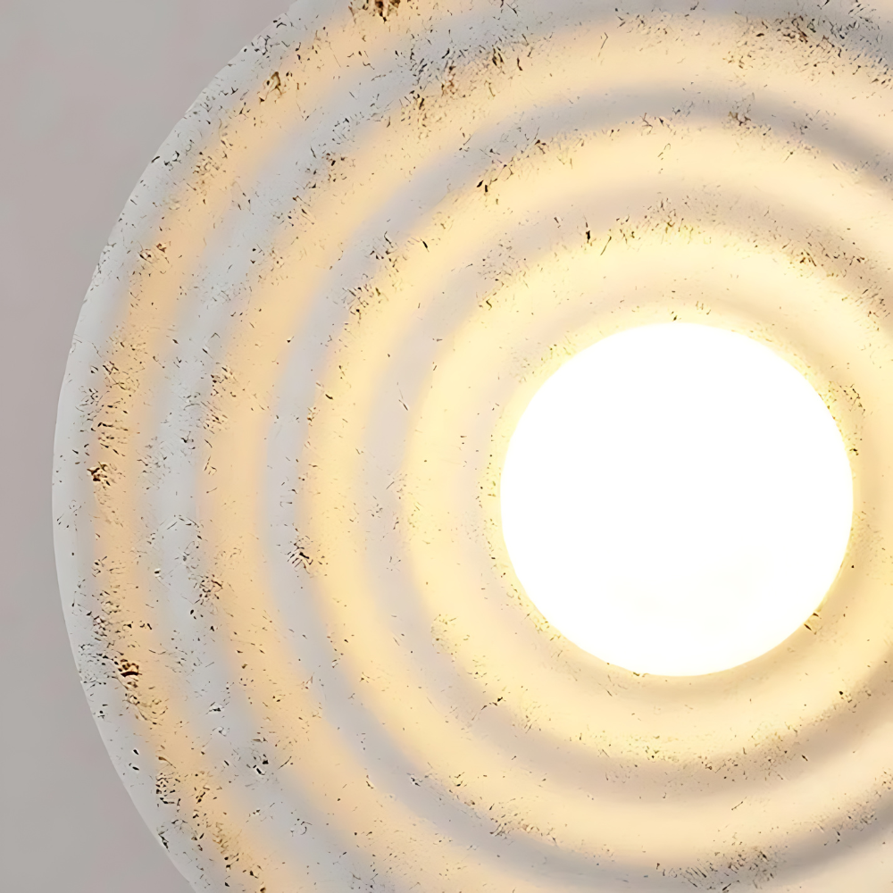 Wabi-Sabi Resin Round Circle Wall Light 5