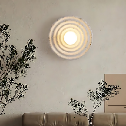 Wabi-Sabi Resin Round Circle Wall Light 6
