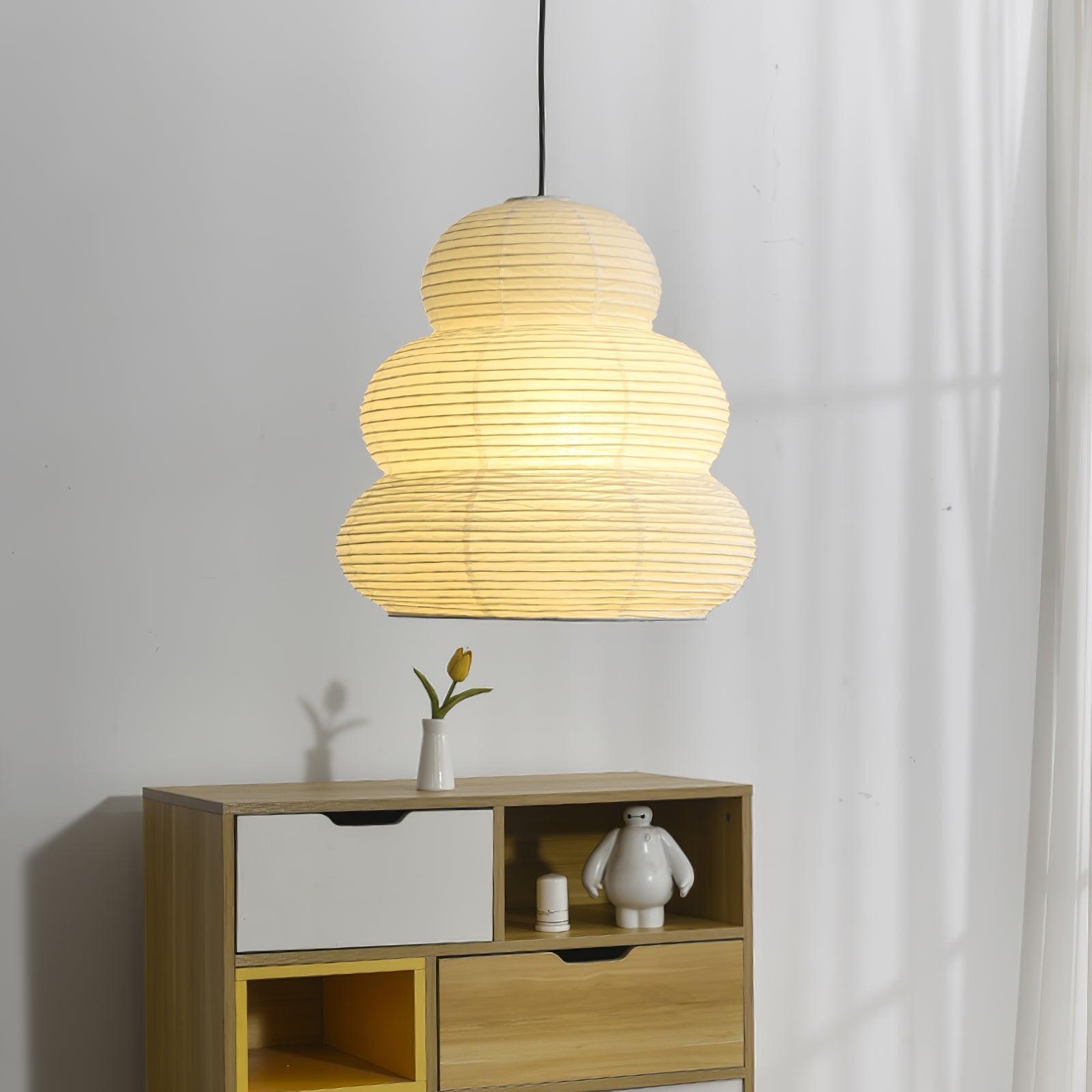 Akari Gourd Washi Paper Pendant Light 2