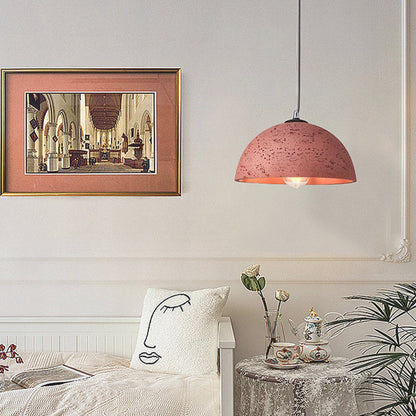 Minimalist Wabi-Sabi Pendant Light with Round Dome, 5 Colors 2