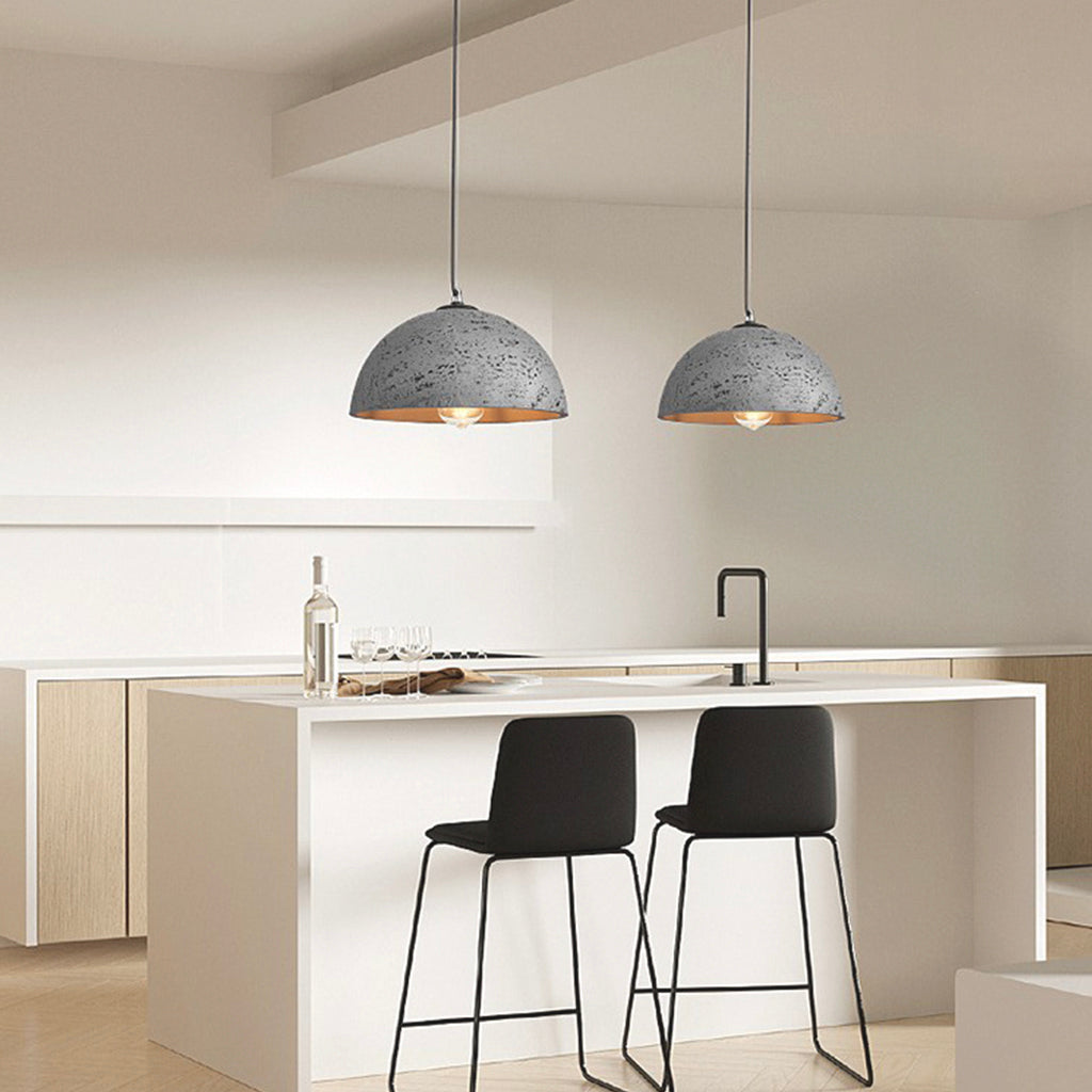 Minimalist Wabi-Sabi Pendant Light with Round Dome, 5 Colors 4