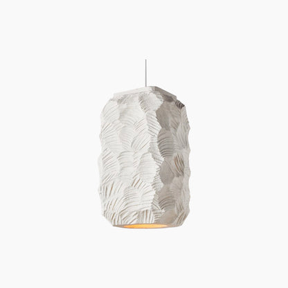 Pendant lamp Japanese Wabi-Sabi geometry cubes, white 0
