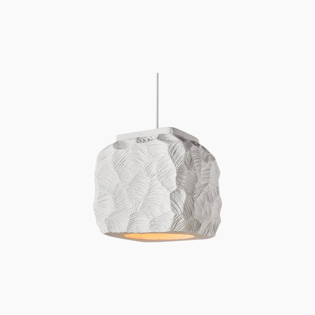 Pendant lamp Japanese Wabi-Sabi geometry cubes, white 6