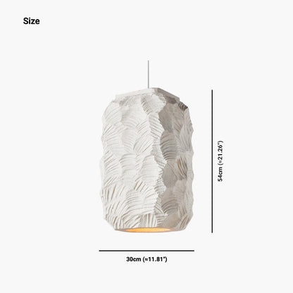 Pendant lamp Japanese Wabi-Sabi geometry cubes, white 7