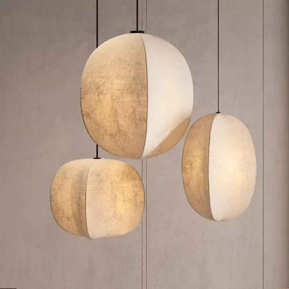 Zen Harmony Japandi Fabric Pendant Light 5