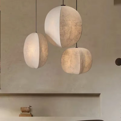 Zen Harmony Japandi Fabric Pendant Light 6