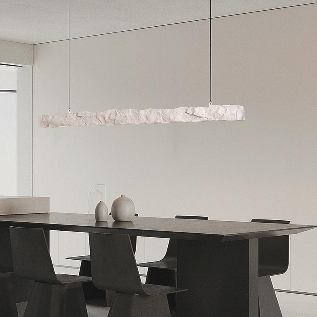 Modern Wabi-Sabi LED pendant light with strips, 3 colors 4