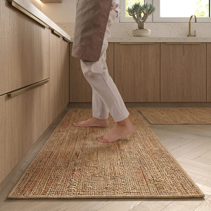 Elara Haus Modern Arid Slope – Minimalist Fibrous-Relief Culinary Mat Set