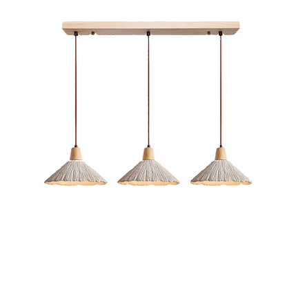 Cream Retro Wabi-Sabi LED Pendant Light 12