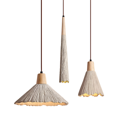 Cream Retro Wabi-Sabi LED Pendant Light 1