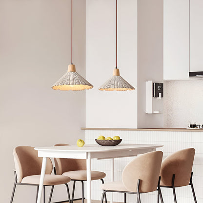 Cream Retro Wabi-Sabi LED Pendant Light 2