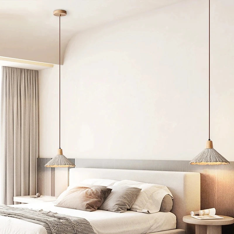 Cream Retro Wabi-Sabi LED Pendant Light 3