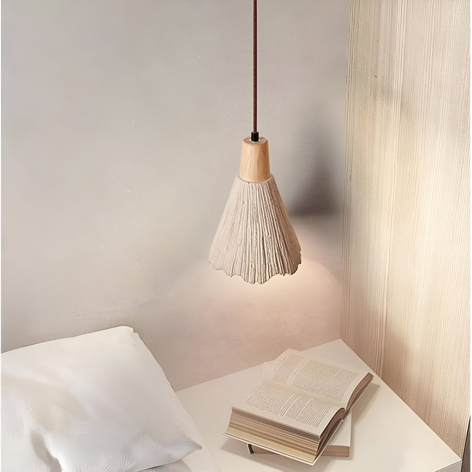 Cream Retro Wabi-Sabi LED Pendant Light 5