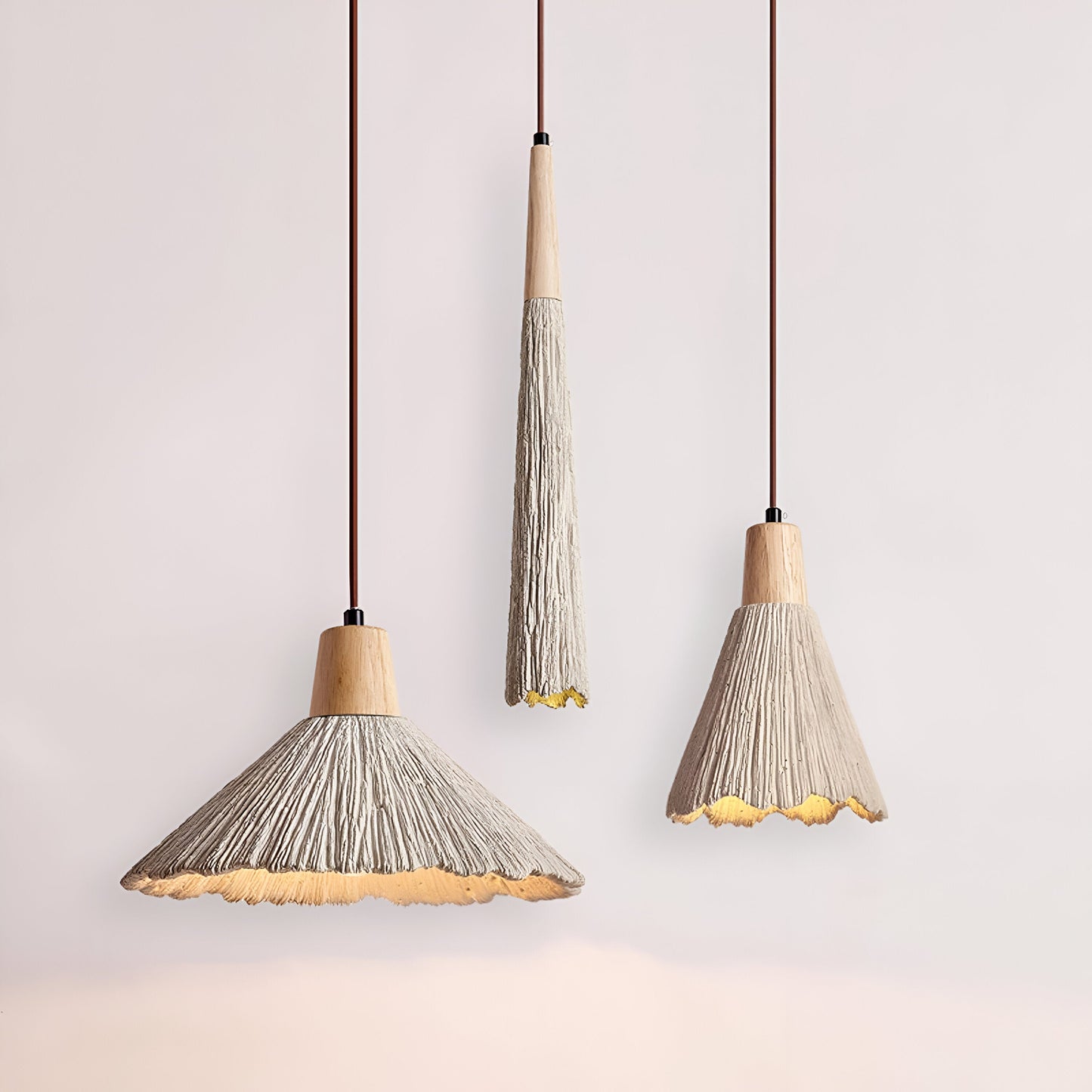 Cream Retro Wabi-Sabi LED Pendant Light 6