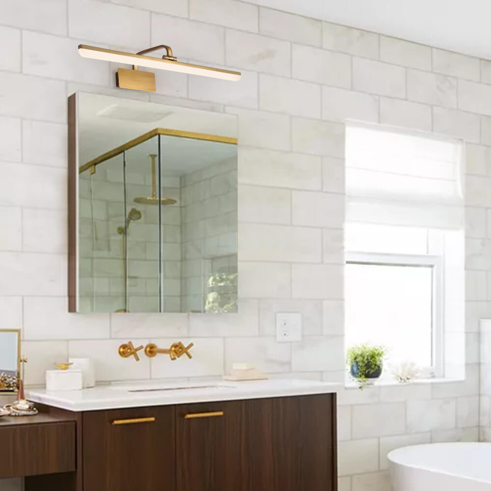 Modern Led Bath Bar Armed Bathroom Vanity Light In Gold 5