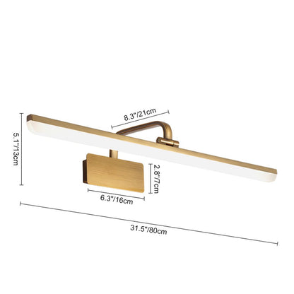 Modern Led Bath Bar Armed Bathroom Vanity Light In Gold 6