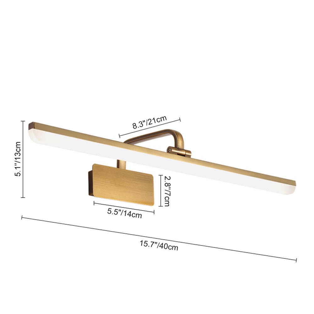 Modern Led Bath Bar Armed Bathroom Vanity Light In Gold 7