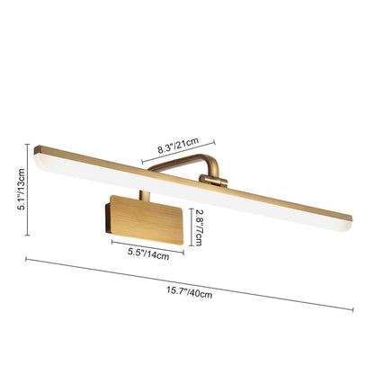 Modern Led Bath Bar Armed Bathroom Vanity Light In Gold 7