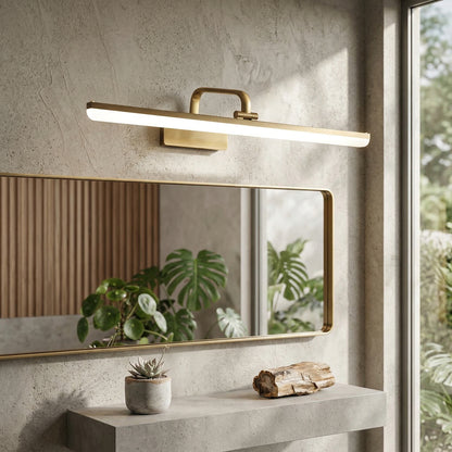 Elara Haus Modern Brushed Brass Linear LED Vanity Light