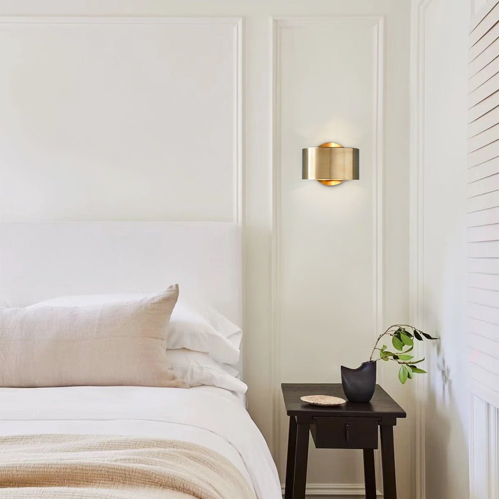 Mid-Century 1-Light Gold Wall Sconce For Bedside Living Room 3