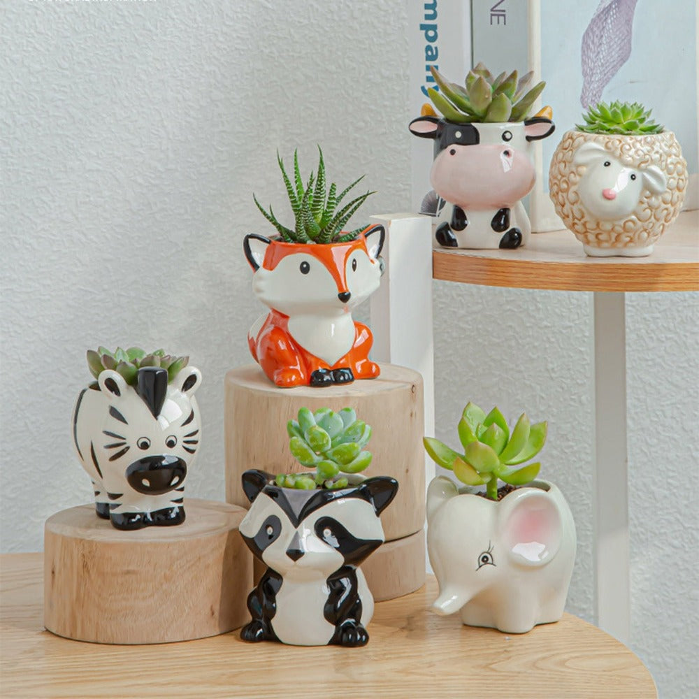 Serenna - Creative Ceramic Animal Flowerpot for Plants & Interior 1