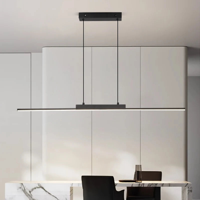 Modern Crosswise LED Pendant Lamp for Dining Room 6