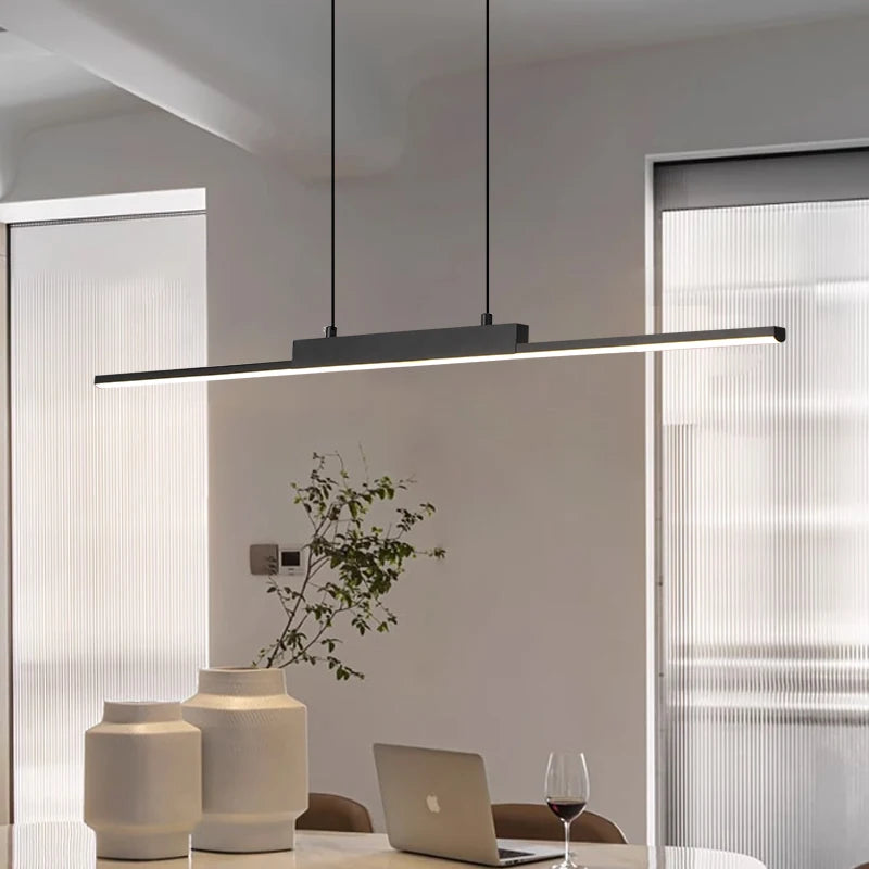 Modern Crosswise LED Pendant Lamp for Dining Room 7