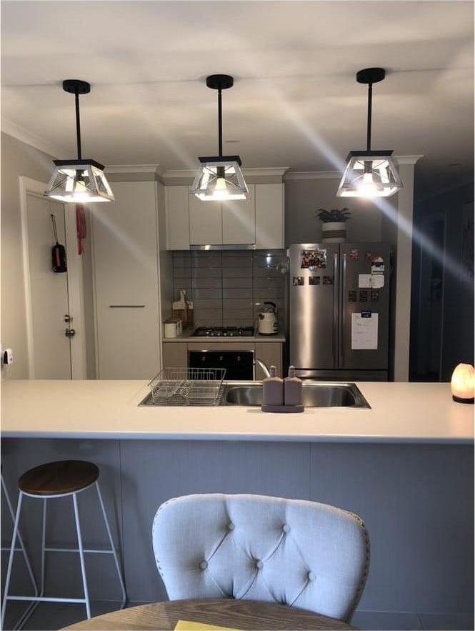 Single Light Square Rustic Pendant Lighting 6