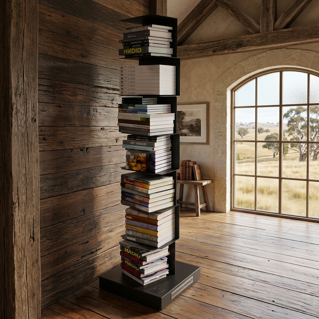 Elara Haus Modern Floating Metal Bookshelf