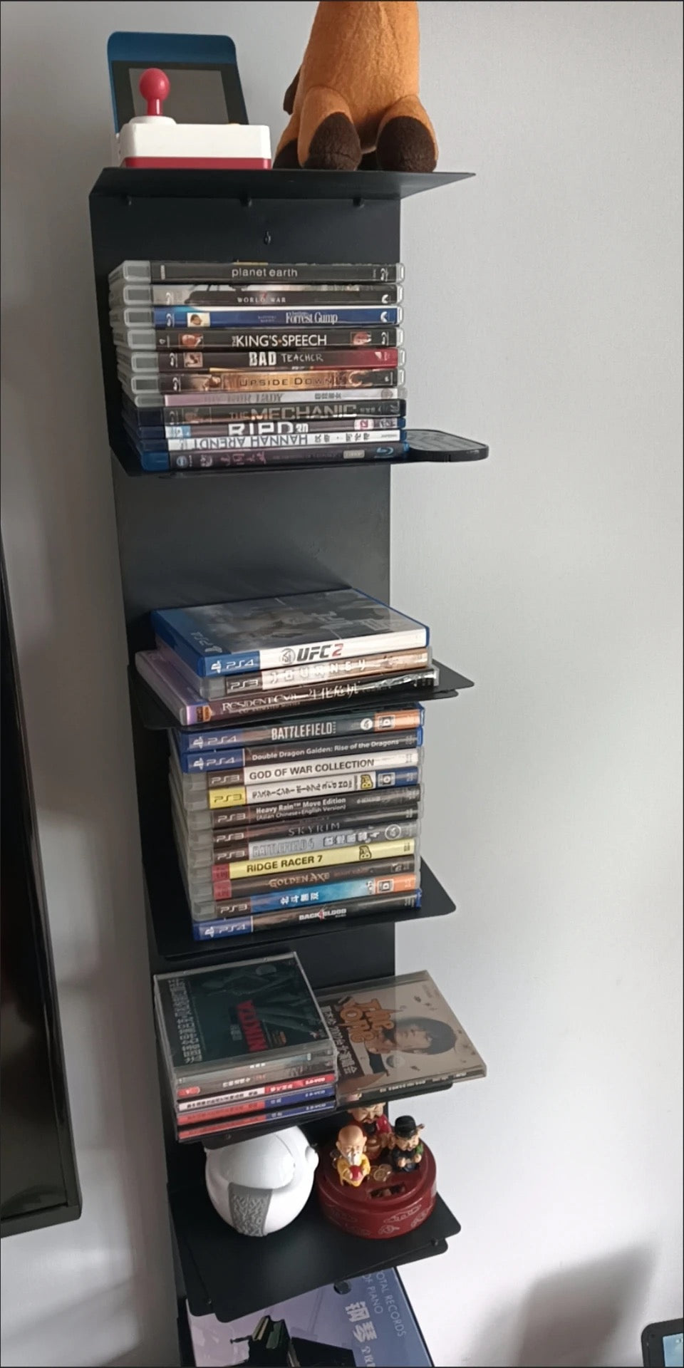 Modern Floating Metal Bookshelf - 5, 6, 8, and 9 Tier Vertical Storage | Space-Saving Metal Bookcase for Home & Office 5