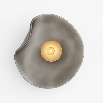 Designer LED wall sconce – a modern lamp with an artistic shade 10