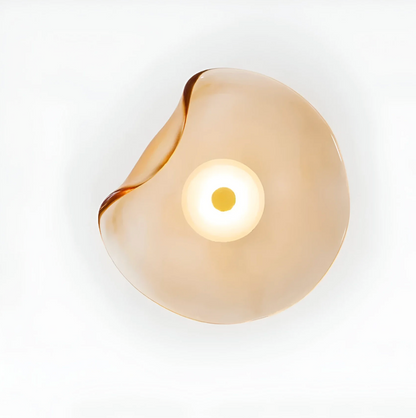 Designer LED wall sconce – a modern lamp with an artistic shade 0