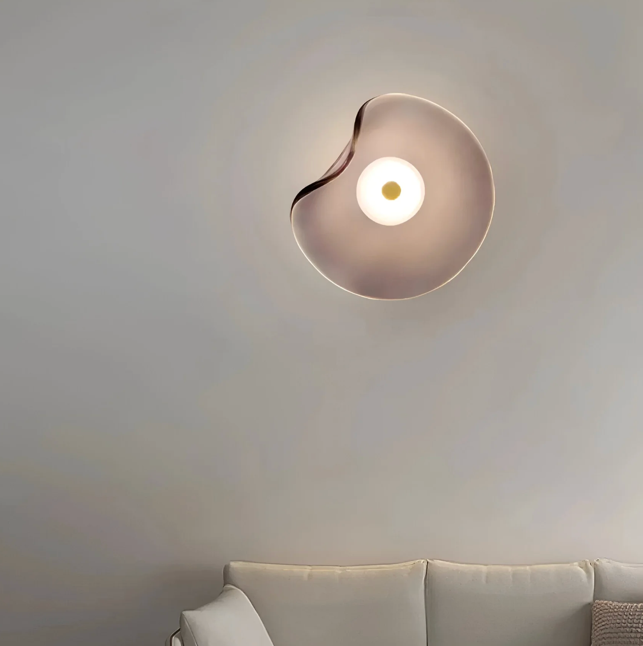 Designer LED wall sconce – a modern lamp with an artistic shade 2