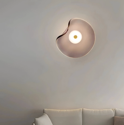 Designer LED wall sconce – a modern lamp with an artistic shade 2