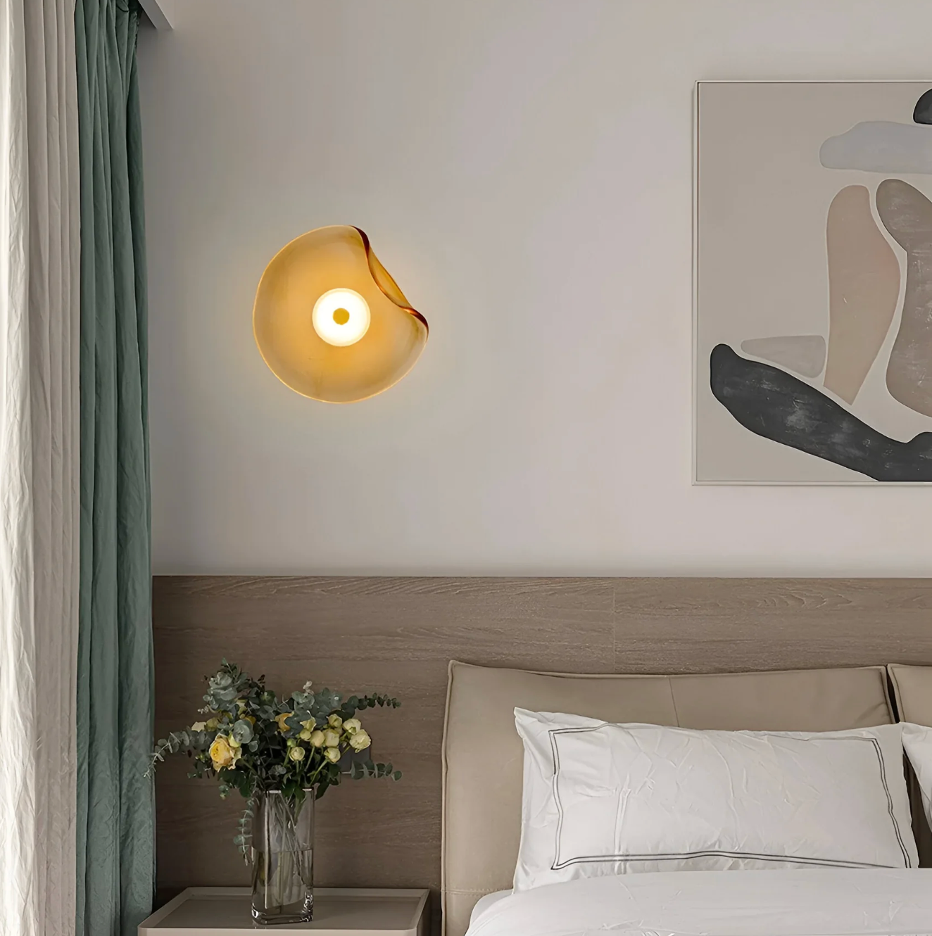 Designer LED wall sconce – a modern lamp with an artistic shade 6